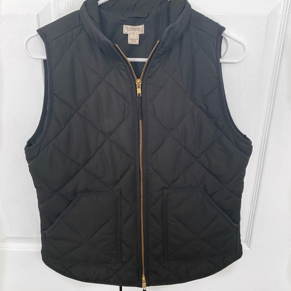 Jcrew black puffer vest